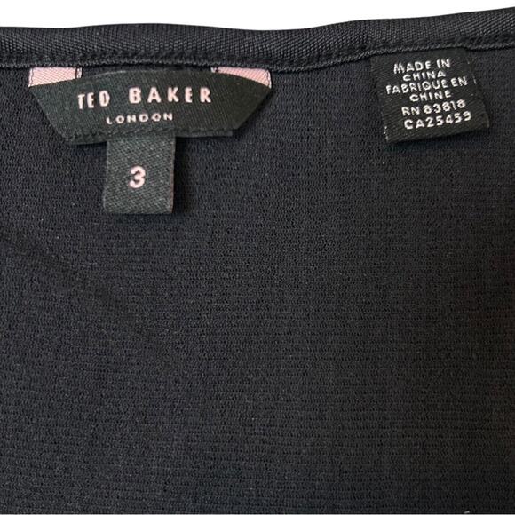 Ted Baker Silk Cami Top Womens Size  8 Black Designer Sequins Rhinestones Sexy - Picture 6 of 10